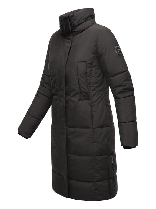 Marikoo Damen Steppjacke Laryaa – lang, warm & mit abnehmbarer Kapuze - Image 3