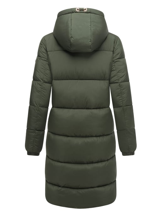Marikoo lange Damen Steppjacke mit Kapuze & Kragen – Modell Nomadiaa - Image 4