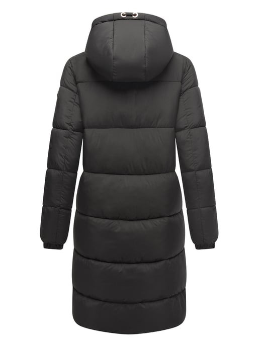 Marikoo lange Damen Steppjacke mit Kapuze & Kragen – Modell Nomadiaa - Image 4