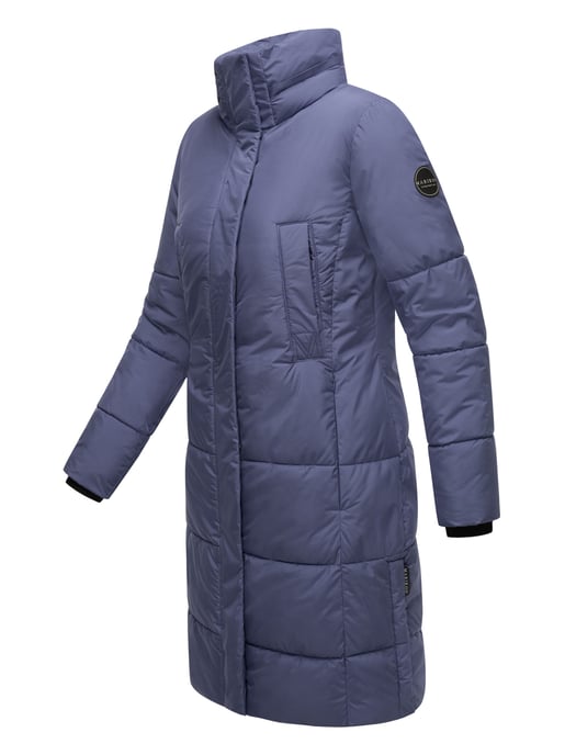 Marikoo Damen Steppjacke Laryaa – lang, warm & mit abnehmbarer Kapuze - Image 3