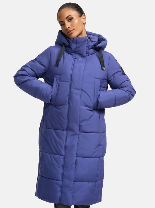 Marikoo Damen Steppjacke Laryaa – lang, warm & mit abnehmbarer Kapuze - Image 6