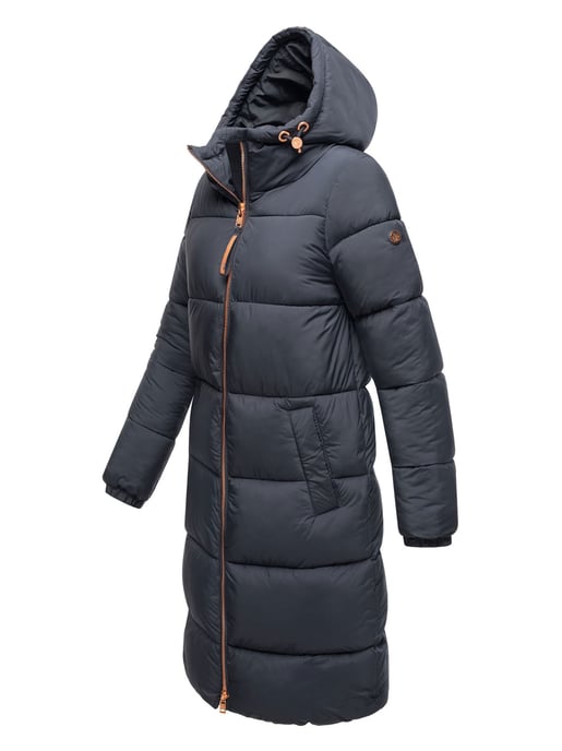 Marikoo lange Damen Steppjacke mit Kapuze & Kragen – Modell Nomadiaa - Image 3