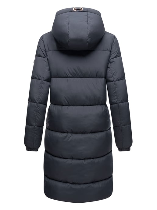 Marikoo lange Damen Steppjacke mit Kapuze & Kragen – Modell Nomadiaa - Image 4