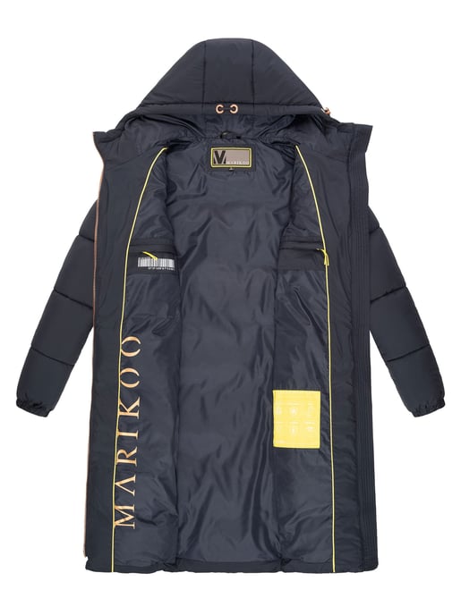 Marikoo lange Damen Steppjacke mit Kapuze & Kragen – Modell Nomadiaa - Image 5