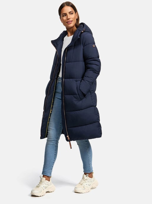Marikoo lange Damen Steppjacke mit Kapuze & Kragen – Modell Nomadiaa - Image 6