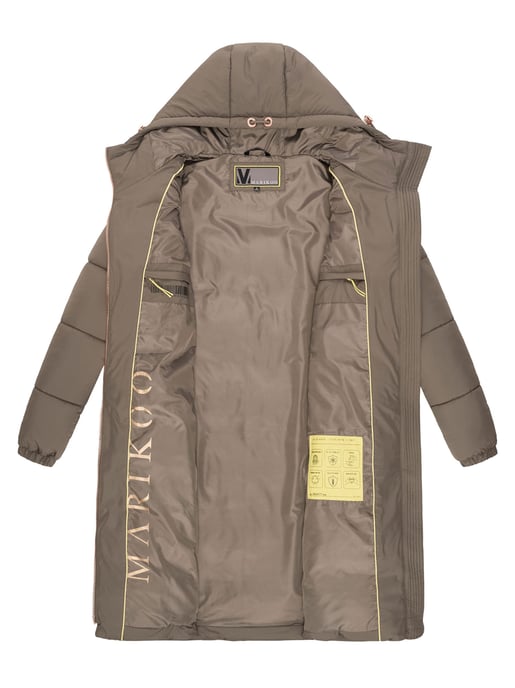 Marikoo lange Damen Steppjacke mit Kapuze & Kragen – Modell Nomadiaa - Image 5