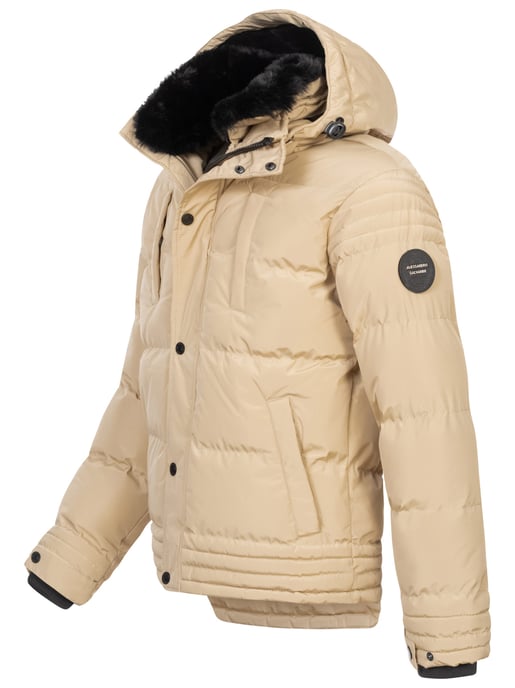 Alessandro Salvarini Herren Winterjacke AS-281 mit Teddyfell & abnehmbarer Kapuze - Image 4