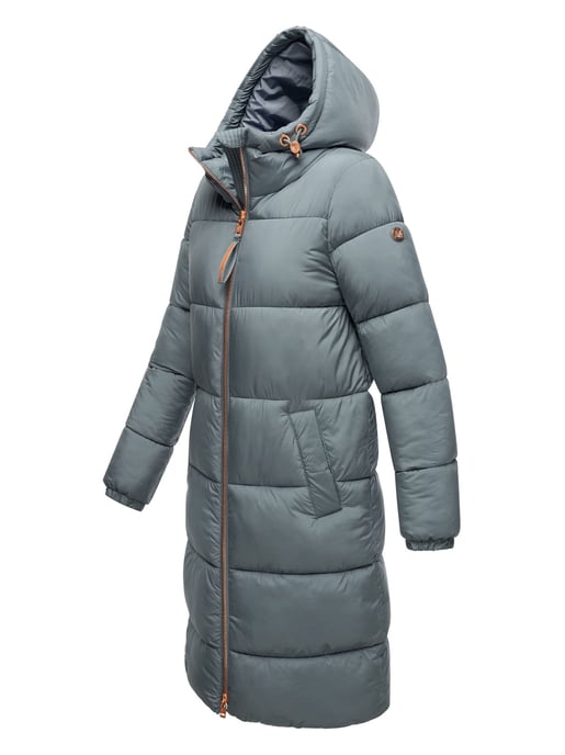 Marikoo lange Damen Steppjacke mit Kapuze & Kragen – Modell Nomadiaa - Image 3