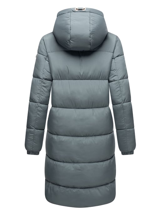 Marikoo lange Damen Steppjacke mit Kapuze & Kragen – Modell Nomadiaa - Image 4