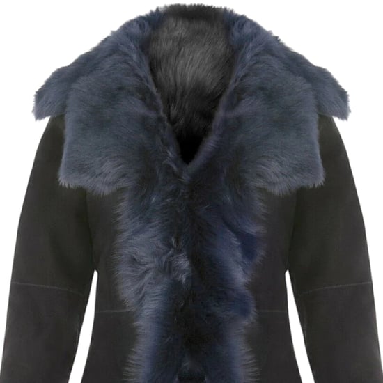 Damen-Trenchcoat aus marineblauem toskanischem Schafveloursleder – Celeste - Image 6