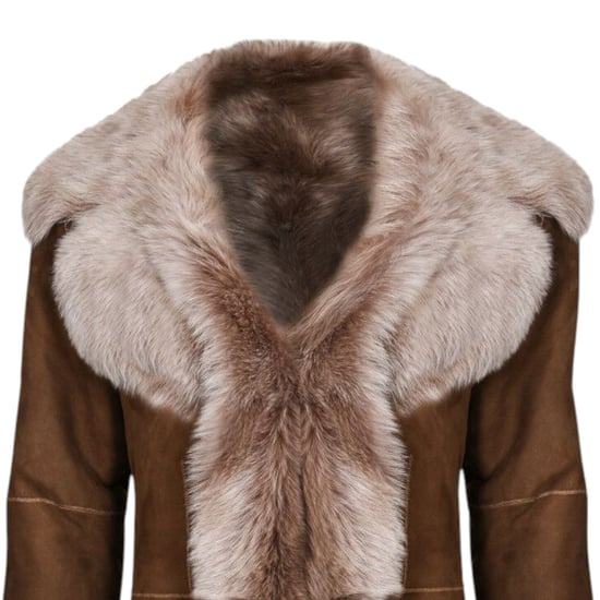 Damen Trenchcoat aus toskanischem Schafveloursleder, Modell Beaver Tan Toscana - Celeste - Image 6