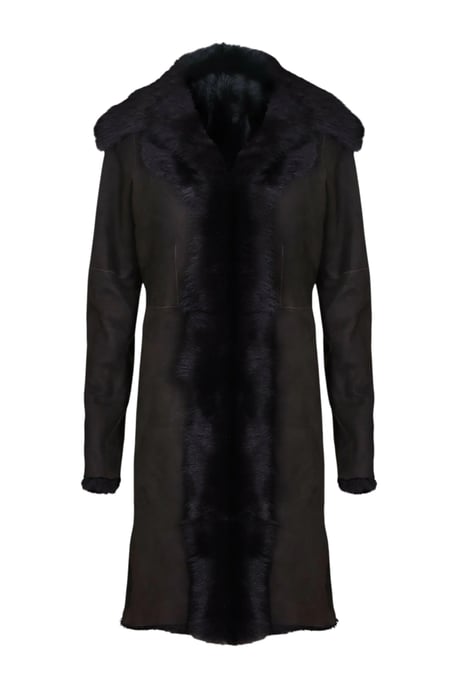 Brauner Damen-Trenchcoat aus toskanischem Schafveloursleder – Celeste - Image 2