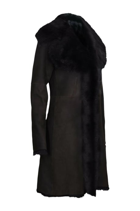 Brauner Damen-Trenchcoat aus toskanischem Schafveloursleder – Celeste - Image 4