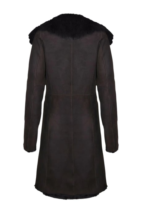 Brauner Damen-Trenchcoat aus toskanischem Schafveloursleder – Celeste - Image 5