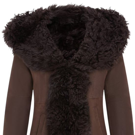 Brauner Damen-Trenchcoat mit Kapuze aus echtem Schafleder, Modell Toscana - Verona - Image 6