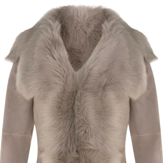 Damen-Trenchcoat aus hellgrauem toskanischem Schafveloursleder – Celeste - Image 6