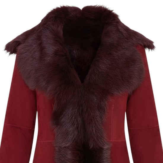 Damen-Trenchcoat aus burgunderrotem toskanischem Schafveloursleder – Celeste - Image 6