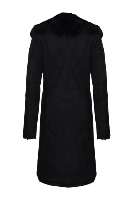 Schwarzer Damen-Trenchcoat aus toskanischem Schafveloursleder – Celeste - Image 5