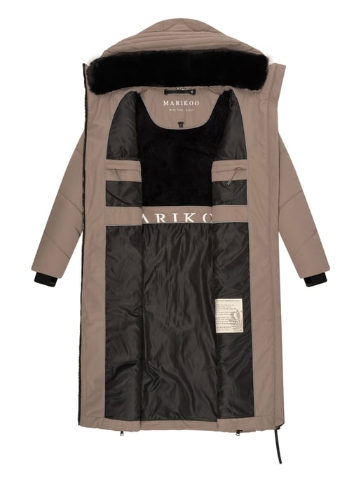 Marikoo Damen Winterjacke Nadaree – lang, warm & mit Kapuze - Image 5