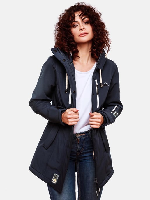 Marikoo lange Damen Steppjacke Abendsternchen mit abnehmbarer Kapuze - Image 4