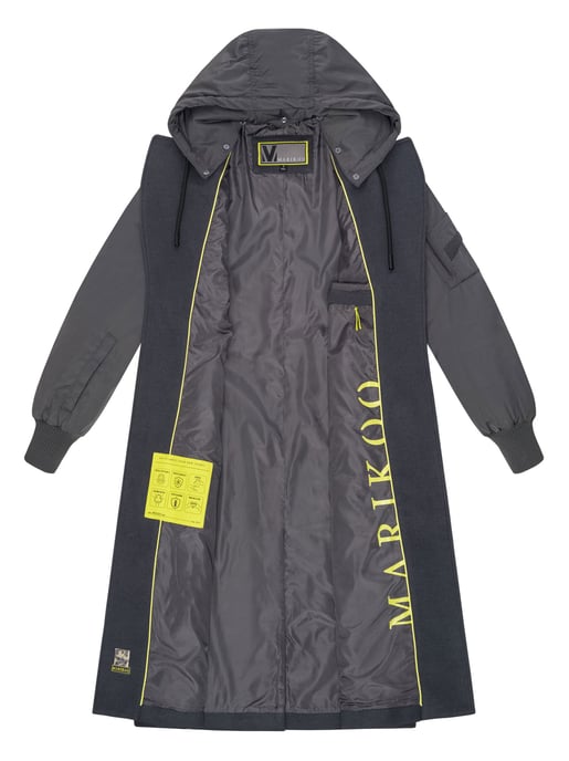 Marikoo Damen Wickelmantel mit Kapuze & Gürtel – Modell Tjadee - Image 5