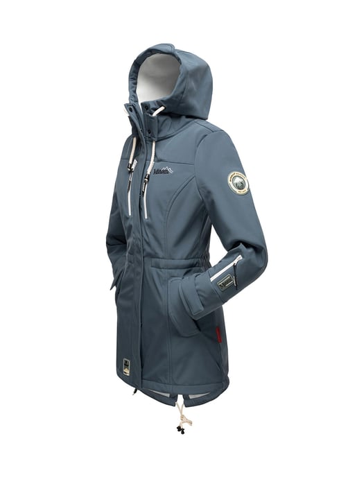 Marikoo lange Damen Steppjacke Abendsternchen mit abnehmbarer Kapuze - Image 5