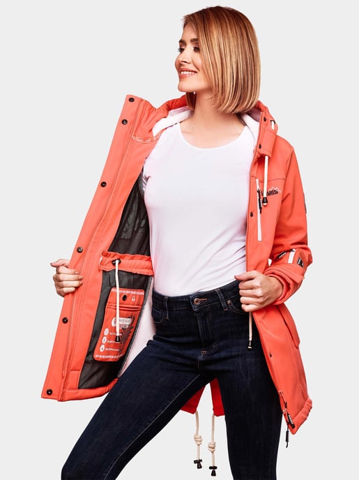 Marikoo lange Damen Steppjacke Abendsternchen mit abnehmbarer Kapuze - Image 6