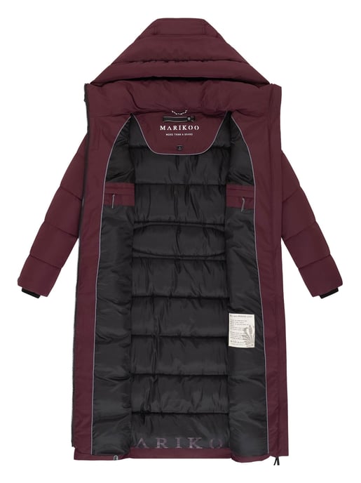 Marikoo Damen Winterjacke Nadeshikoo – lang, warm & mit Kapuze - Image 3