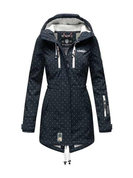 Marikoo lange Damen Steppjacke Abendsternchen mit abnehmbarer Kapuze - Image 1