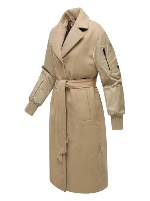 Marikoo Damen Wickelmantel mit Kapuze & Gürtel – Modell Tjadee - Image 3