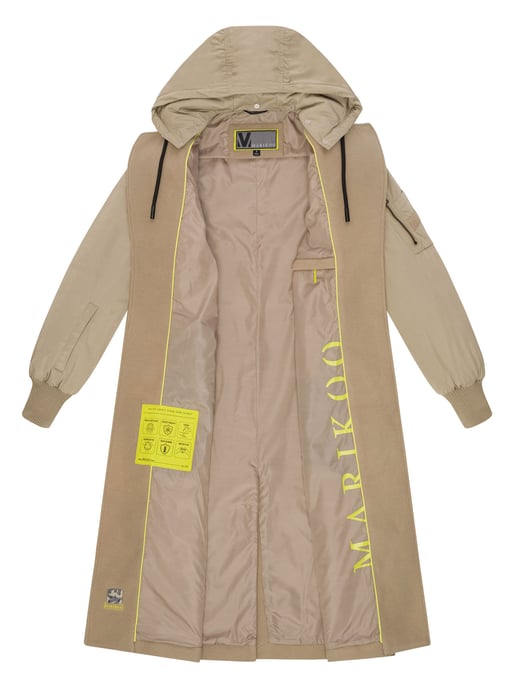 Marikoo Damen Wickelmantel mit Kapuze & Gürtel – Modell Tjadee - Image 5