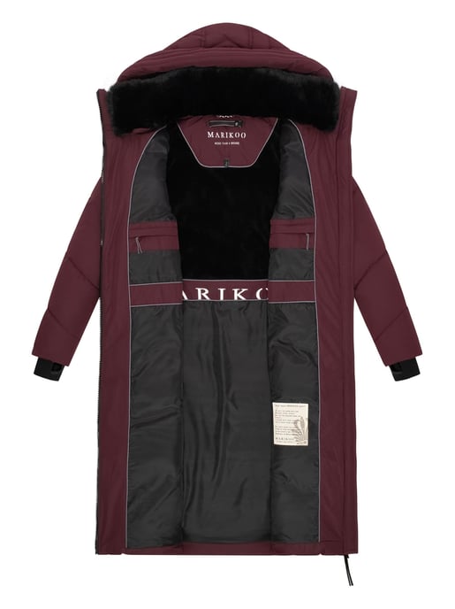 Marikoo Damen Winterjacke Nadaree – lang, warm & mit Kapuze - Image 5