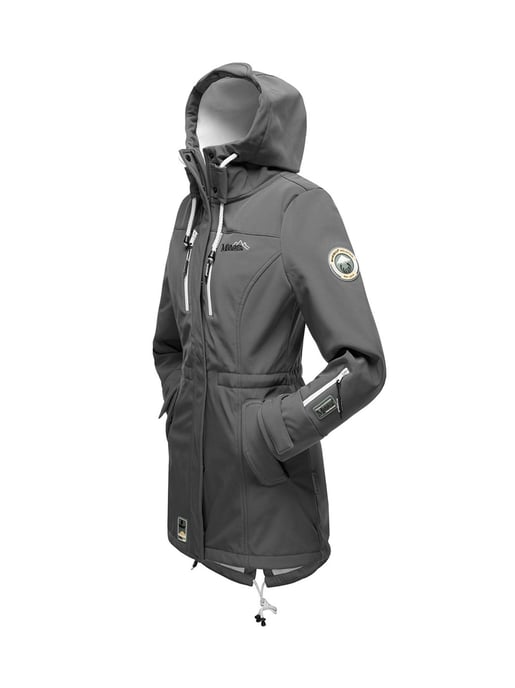 Marikoo lange Damen Steppjacke Abendsternchen mit abnehmbarer Kapuze - Image 5
