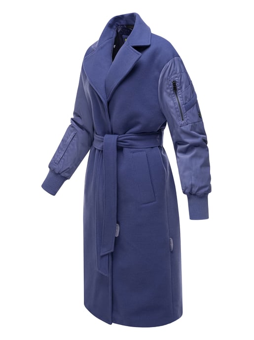 Marikoo Damen Wickelmantel mit Kapuze & Gürtel – Modell Tjadee - Image 3