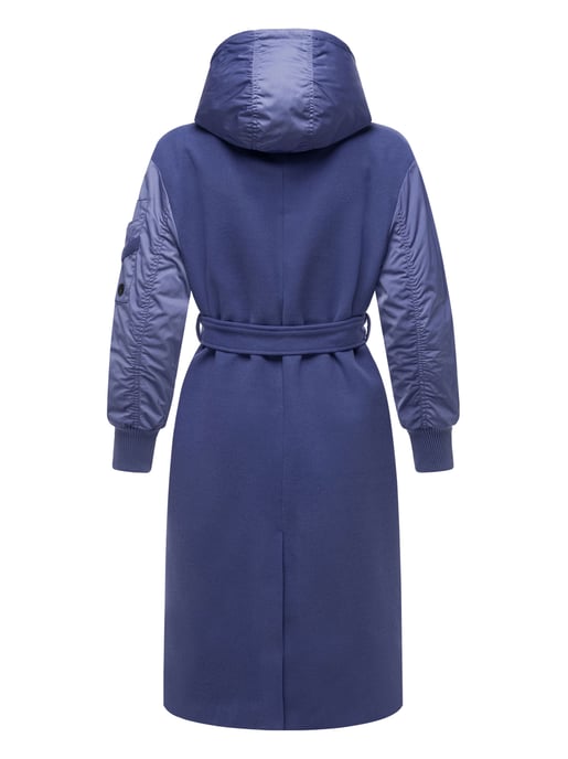 Marikoo Damen Wickelmantel mit Kapuze & Gürtel – Modell Tjadee - Image 4