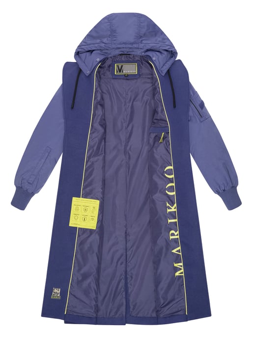 Marikoo Damen Wickelmantel mit Kapuze & Gürtel – Modell Tjadee - Image 5