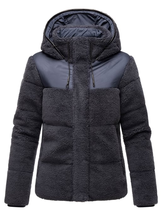 Marikoo Damen Teddy Puffer Jacke mit Kapuze & Reißverschluss – Kaguraa - Image 2