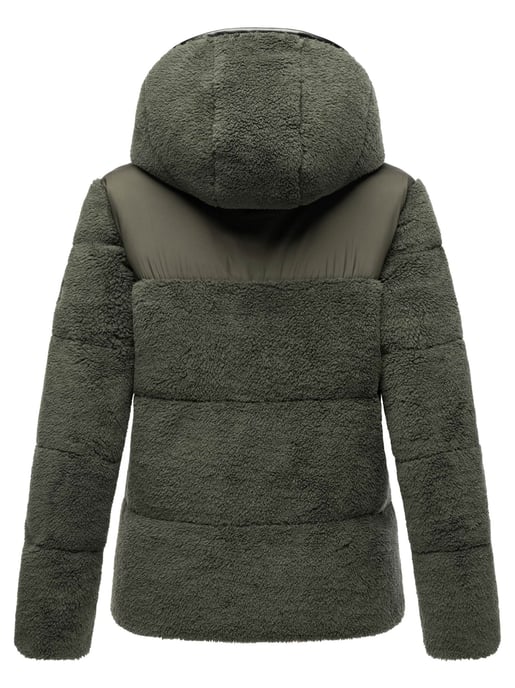 Marikoo Damen Teddy Puffer Jacke mit Kapuze & Reißverschluss – Kaguraa - Image 4