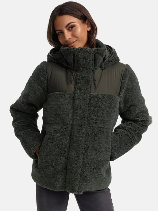 Marikoo Damen Teddy Puffer Jacke mit Kapuze & Reißverschluss – Kaguraa - Image 6