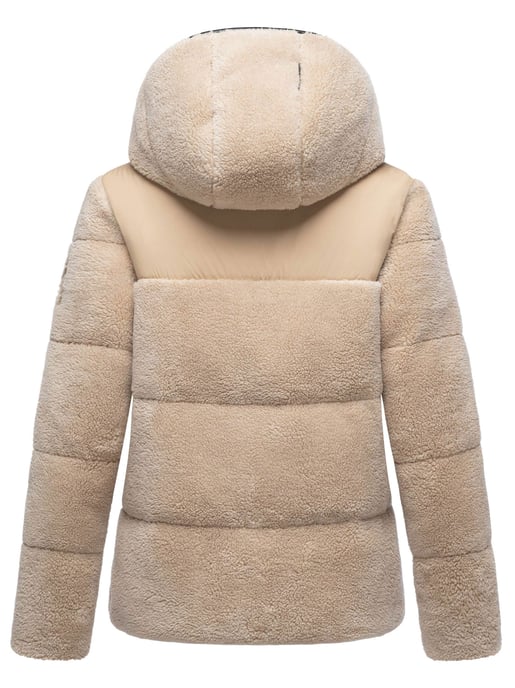 Marikoo Damen Teddy Puffer Jacke mit Kapuze & Reißverschluss – Kaguraa - Image 3
