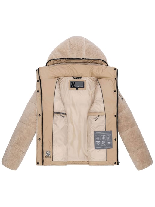 Marikoo Damen Teddy Puffer Jacke mit Kapuze & Reißverschluss – Kaguraa - Image 4