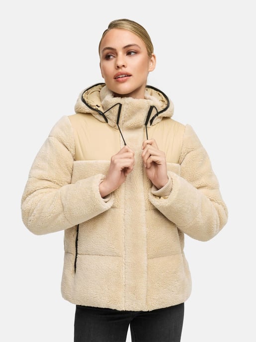 Marikoo Damen Teddy Puffer Jacke mit Kapuze & Reißverschluss – Kaguraa - Image 5