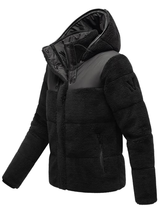 Marikoo Damen Teddy Puffer Jacke mit Kapuze & Reißverschluss – Kaguraa - Image 3
