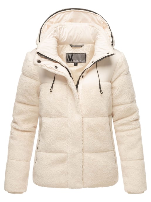 Marikoo Damen Teddy Puffer Jacke mit Kapuze & Reißverschluss – Kaguraa - Image 1