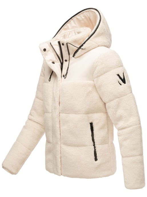 Marikoo Damen Teddy Puffer Jacke mit Kapuze & Reißverschluss – Kaguraa - Image 3