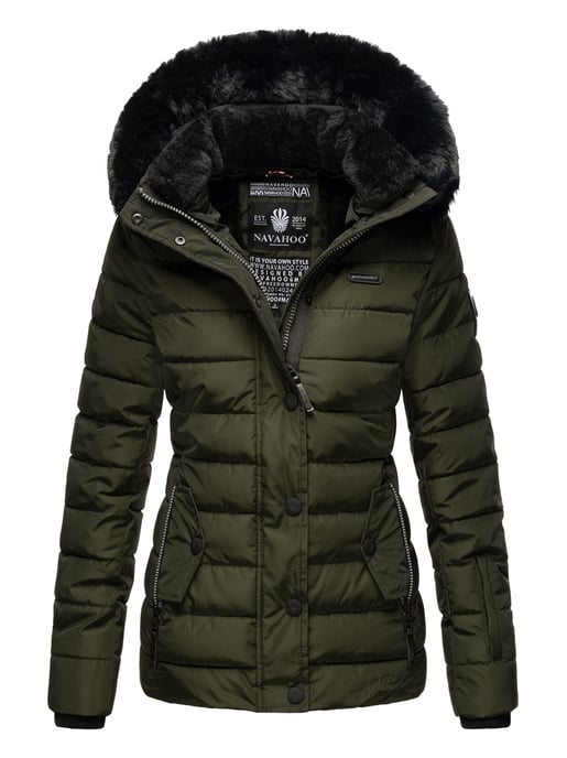 Navahoo Damen Winter Steppjacke Milianaa – Warm, Kuschelig & Wetterfest mit Kapuze - Image 1