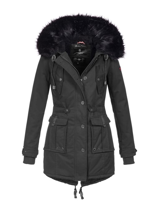 Navahoo Damen Winterjacke Luluna – Mit Teddyfell & Abnehmbarem Kunstfellkragen - Image 1