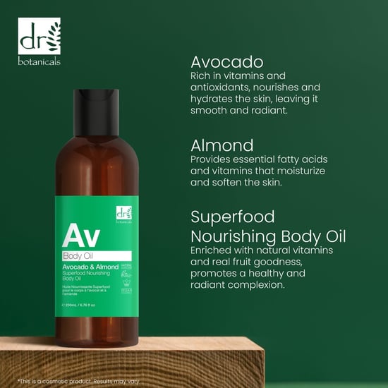 Dr Botanicals Avocado- und Mandel-Superfood Nährendes Körperöl 200 ml - Image 3