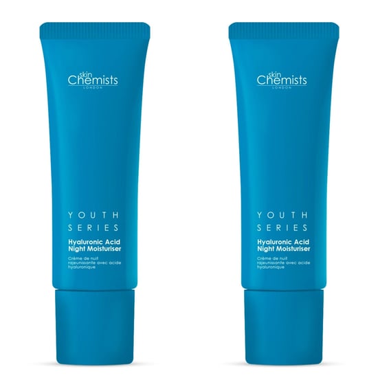 skinChemists Jugend Serie 1% Hyaluronsäure Nachtfeuchtigkeitscreme 50ml x 2 Duo Pack - Image 1