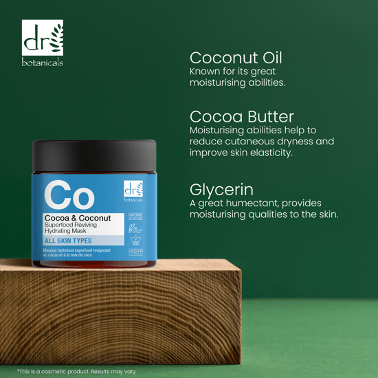 Dr. Botanicals Fortgeschrittene Kakao- und Kokosnuss Belebende Feuchtigkeitsmaske 60 ml - Image 4